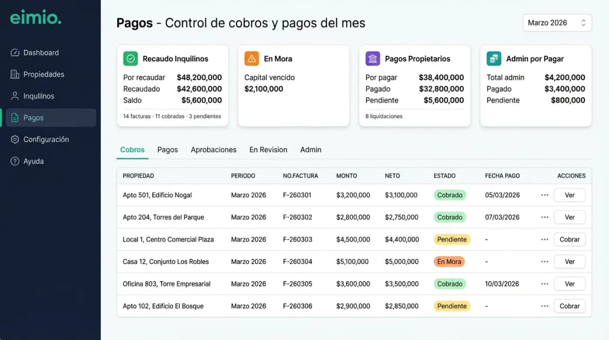 Portal del propietario con liquidaciones y reportes